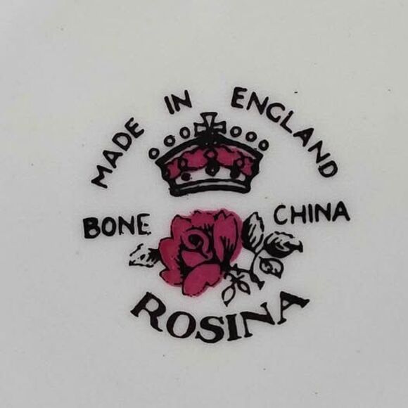 Rosina Teacup and Saucer White Flowers Vintage - Picture 8 of 9